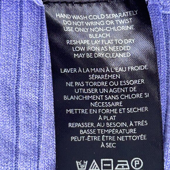 Urban Outfitters Purple Ribbed Cardigan Cropped Sweater Long Sleeves Size M NWT - Picture 4 of 7